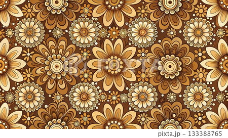 Floral Fabric Print Vector Background 133388765