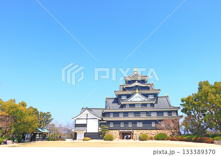 岡山県岡山市、岡山城の風景 岡山県岡山市、岡山城の風景 133389370