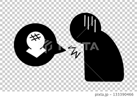 餅が詰まるピクトグラム 133390466