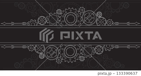 Hand-drawn gear mechanism corner, border, and frame in doodle sketch style, symbolizing teamwork and progress. Colorful cogwheels as a business idea background. Hand-drawn gear mechanism corner, border, and frame in doodle sketch style, symbolizing teamwork and progress. Colorful cogwheels as a business idea background. 133390637