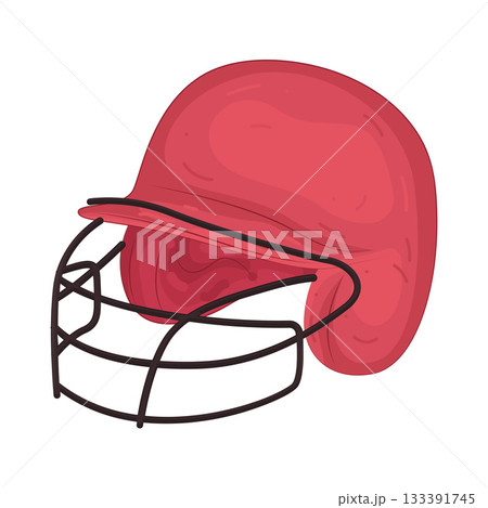 Illustration of baseball helmet Illustration of baseball helmet 133391745