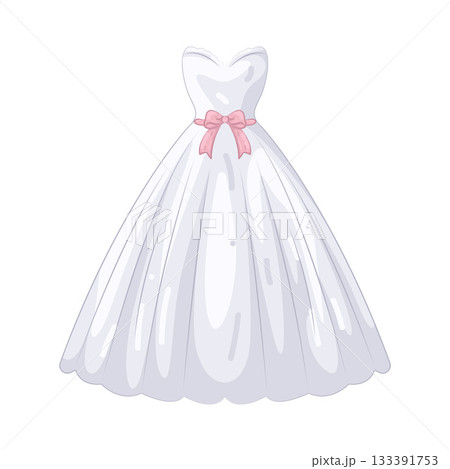 Illustration of wedding dress  133391753