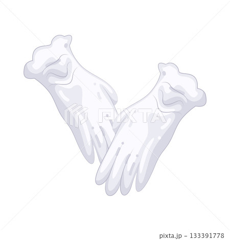 Illustration of wedding gloves 133391778
