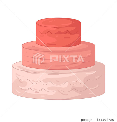 Illustration of wedding cake  133391780