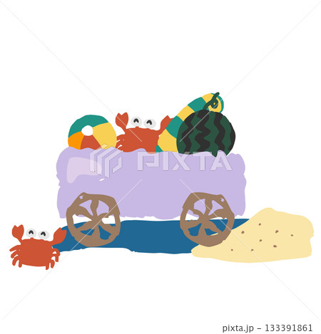 季節のキッズワゴンコレクション　夏のマリンワゴン（ビビッド） 133391861