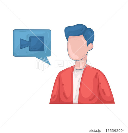 Illustration of content creator  133392004