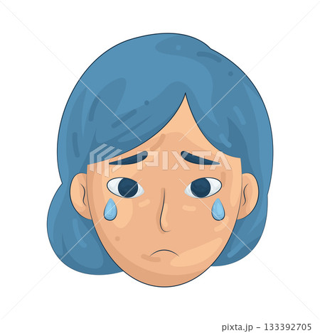 Illustration of crying 133392705