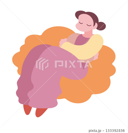 ゆったり暖まる女の子 温活女子 リラックス 133392836