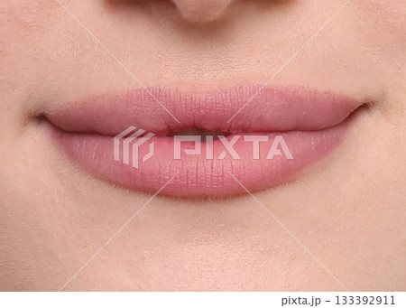 lips of a young girl woman, Caucasian lips of a young girl woman, Caucasian 133392911