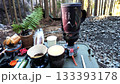 プライベートキャンプでのコーヒータイム プライベートキャンプでのコーヒータイム 133393178