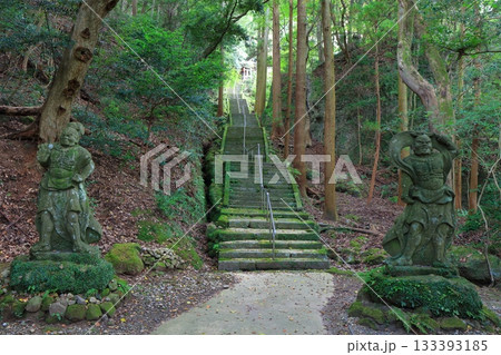 【大分県】国東半島の文殊仙寺の石段 133393185