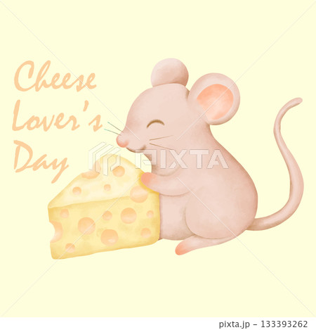 Cheese Lover cheese concept watercolor graphic 133393262