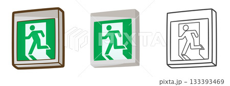 非常口（避難口誘導灯） 133393469