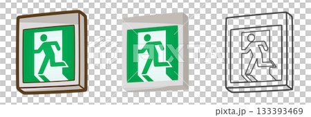 緊急出口（疏散出口引導燈） 133393469