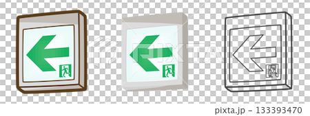 Emergency exit (passage guide light) 133393470