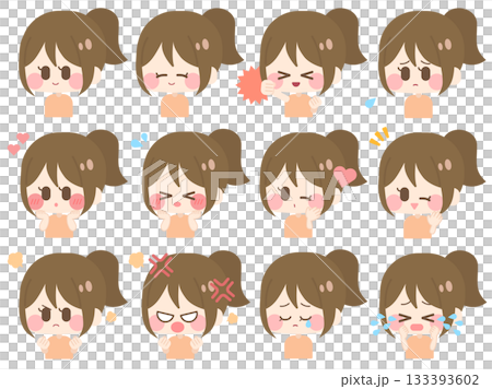 馬尾女孩（套裝 01） 133393602