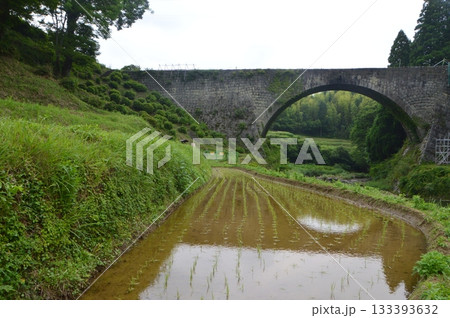 通潤橋・水田(熊本県上益城郡山都町) 通潤橋・水田(熊本県上益城郡山都町) 133393632
