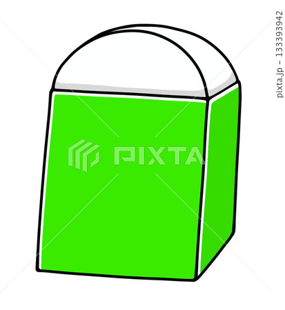 ゆるめシンプルな使用中の消しゴム　ベタ塗り 133393942