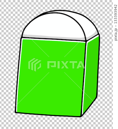 ゆるめシンプルな使用中の消しゴム　ベタ塗り 133393942