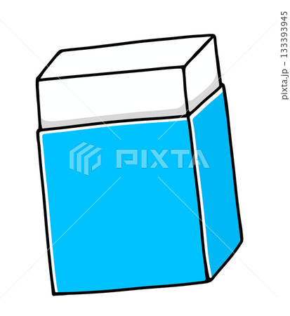 ゆるめシンプルな新品の消しゴム　ベタ塗り 133393945