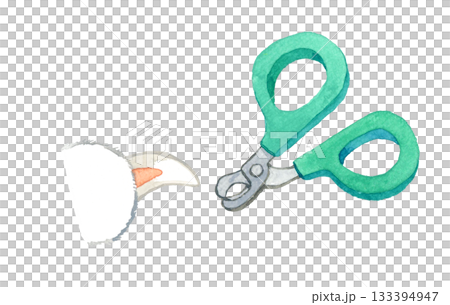 貓指甲鉗 - 手繪水彩插圖 貓指甲鉗 - 手繪水彩插圖 133394947