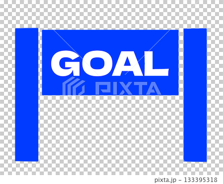 「GOAL」の看板・ゴールアイコン 青のイラスト素材 [133395318] - PIXTA