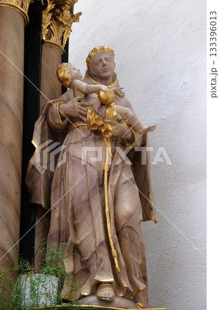 Saint Anthony of Padua, statue in the Church of Saint Bartholomew in Leutershausen, Germany 133396013