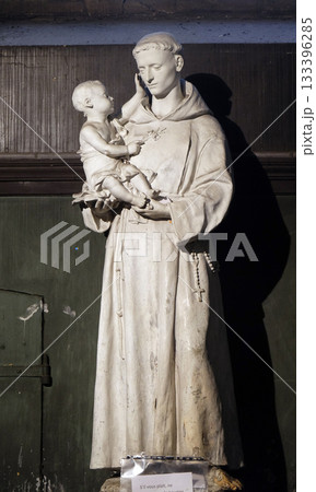 Saint Anthony of Padua holding child Jesus, statue in the Saint Sulpice Church, Paris, France 133396285