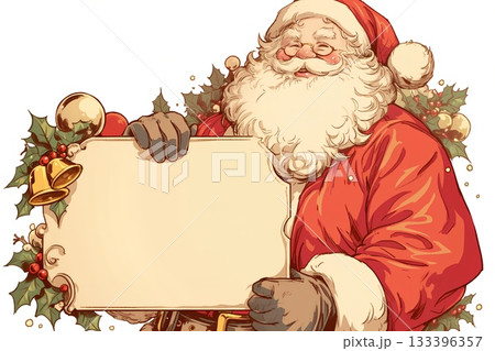 ボードを持つサンタクロース 133396357