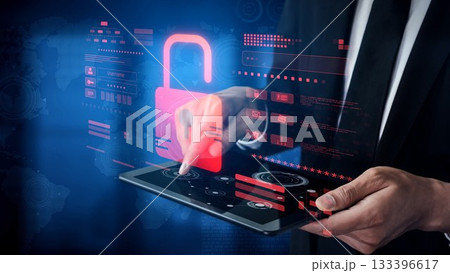 Cybersecurity Breach Highlighting Data Vulnerability Marrow 133396617