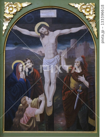12th Stations of the Cross, Jesus dies on the cross, church of Saint Matthew in Stitar, Croatia 133396618