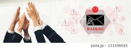 Email warning system and cybersecurity alert interface Parse 133396685