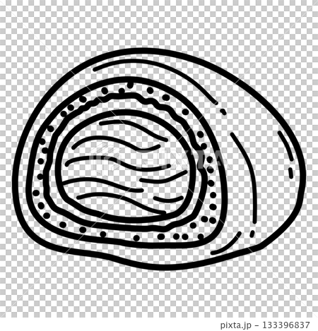 Beef Wellington slice illustration ideal for winter food layouts recipe cards holiday menus and homey kitchen themed designs 133396837