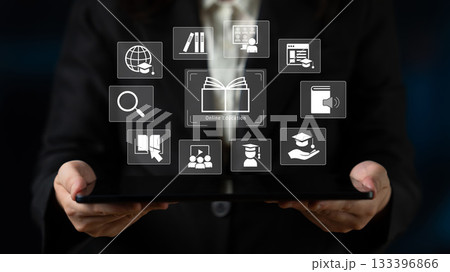 Online education and digital learning platform concept Parse Online education and digital learning platform concept Parse 133396866
