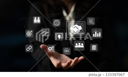 Partnership business strategy and collaboration concept Parse 133397067