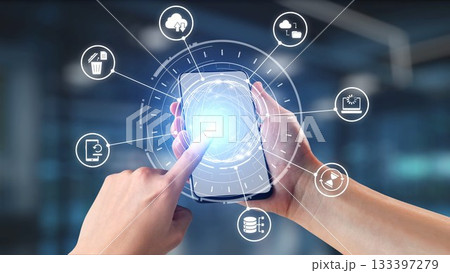 Data backup cloud system network connection concept Gist 133397279