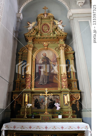 Saint Ignatius of Loyola, altar in the Basilica of the Sacred Heart of Jesus in Zagreb, Croatia Saint Ignatius of Loyola, altar in the Basilica of the Sacred Heart of Jesus in Zagreb, Croatia 133397325