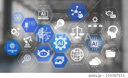 AI Brain Processing Data with Generative Artificial Intelligence Concept Spire AI Brain Processing Data with Generative Artificial Intelligence Concept Spire 133397551