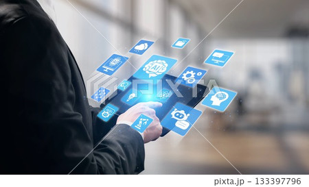 AI Brain Processing Data with Generative Artificial Intelligence Concept Spire AI Brain Processing Data with Generative Artificial Intelligence Concept Spire 133397796