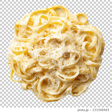 Pasta Fettuccine on Plate 133398483