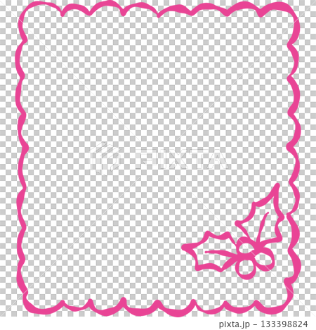 A rounded scalloped border designed with playful curves and a classic holly cluster in the lower corner adding a warm traditional Christmas touch to seasonal pages A rounded scalloped border designed with playful curves and a classic holly cluster in the lower corner adding a warm traditional Christmas touch to seasonal pages 133398824