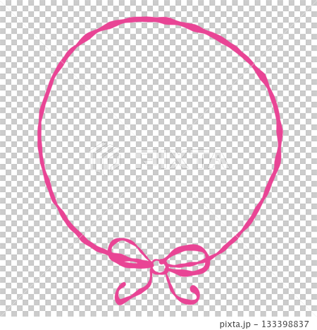 Hand drawn circle frame with simple ribbon bow minimal decorative border ideal for holiday cards invitations planners stationery scrapbooking and cozy designs Hand drawn circle frame with simple ribbon bow minimal decorative border ideal for holiday cards invitations planners stationery scrapbooking and cozy designs 133398837