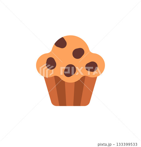 Muffin vector icon. Food icon flat style. perfect use for logo, presentation, website, and more. modern icon design color style Muffin vector icon. Food icon flat style. perfect use for logo, presentation, website, and more. modern icon design color style 133399533