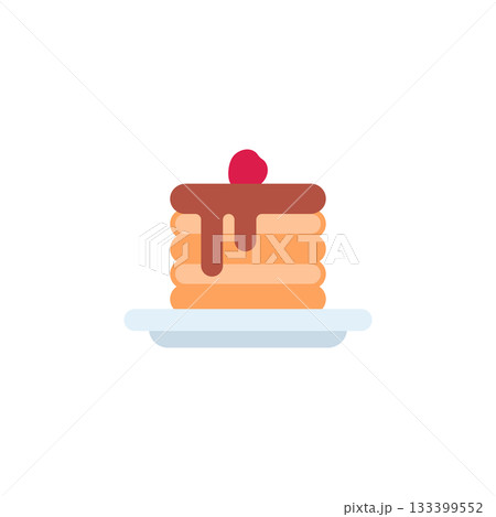 Pancake vector icon. Food icon flat style. perfect use for logo, presentation, website, and more. modern icon design color style 133399552