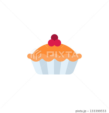Pie vector icon. Food icon flat style. perfect use for logo, presentation, website, and more. modern icon design color style 133399553