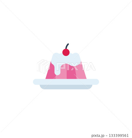 Pudding vector icon. Food icon flat style. perfect use for logo, presentation, website, and more. modern icon design color style Pudding vector icon. Food icon flat style. perfect use for logo, presentation, website, and more. modern icon design color style 133399561