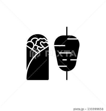 Kebab vector icon. Food icon solid style. perfect use for logo, presentation, website, and more. modern icon design glyph style 133399658