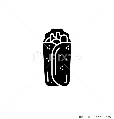 Burrito vector icon. Food and beverage icon solid style. perfect use for logo, presentation, website, and more. modern icon design glyph style 133399720