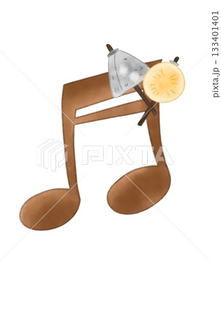 おでんの付いた音符 133401401
