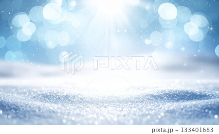 《AI画像》キラキラと輝く青白い背景素材 133401683